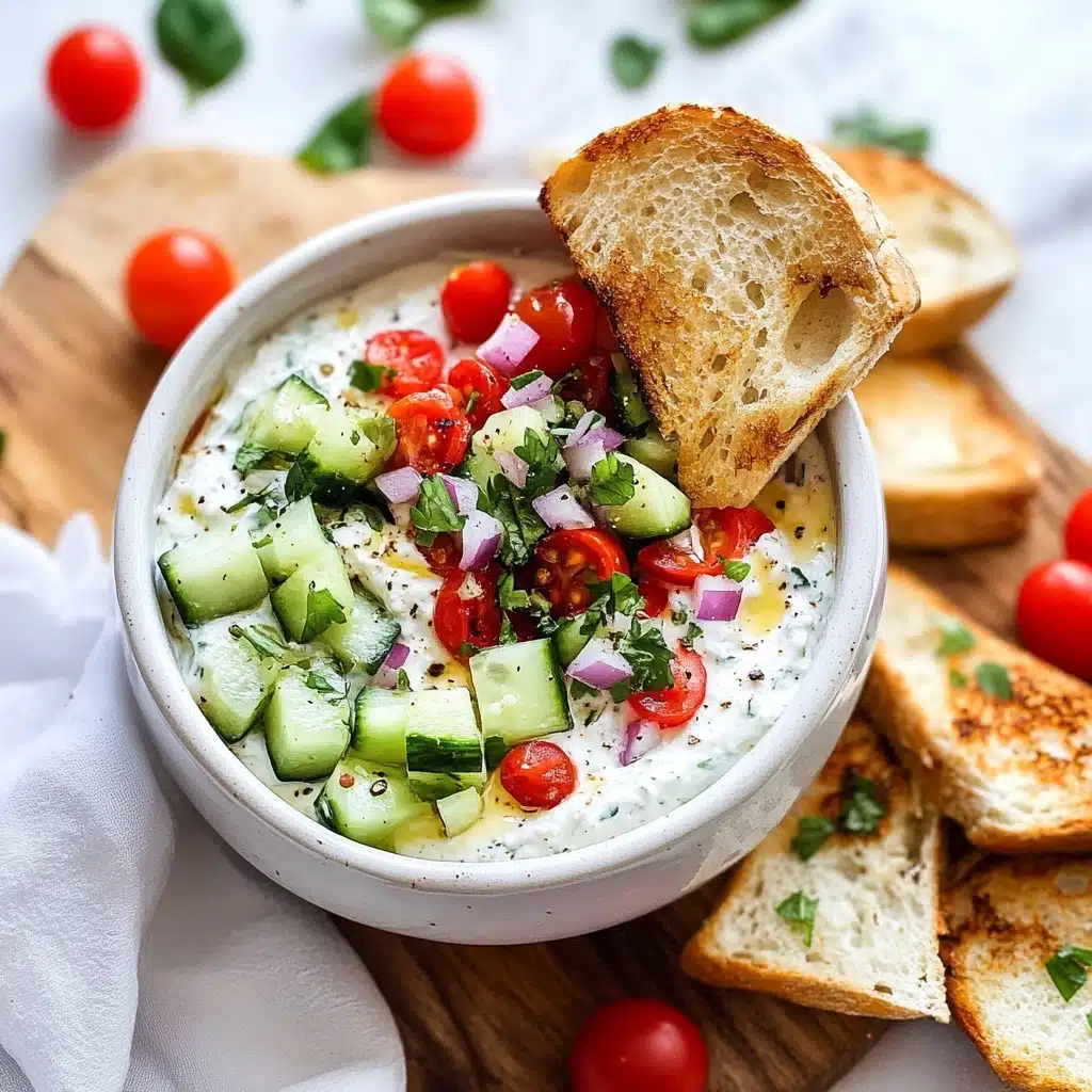 20-Minute Greek Bruschetta with Whipped Feta Recipe - Recipe Image