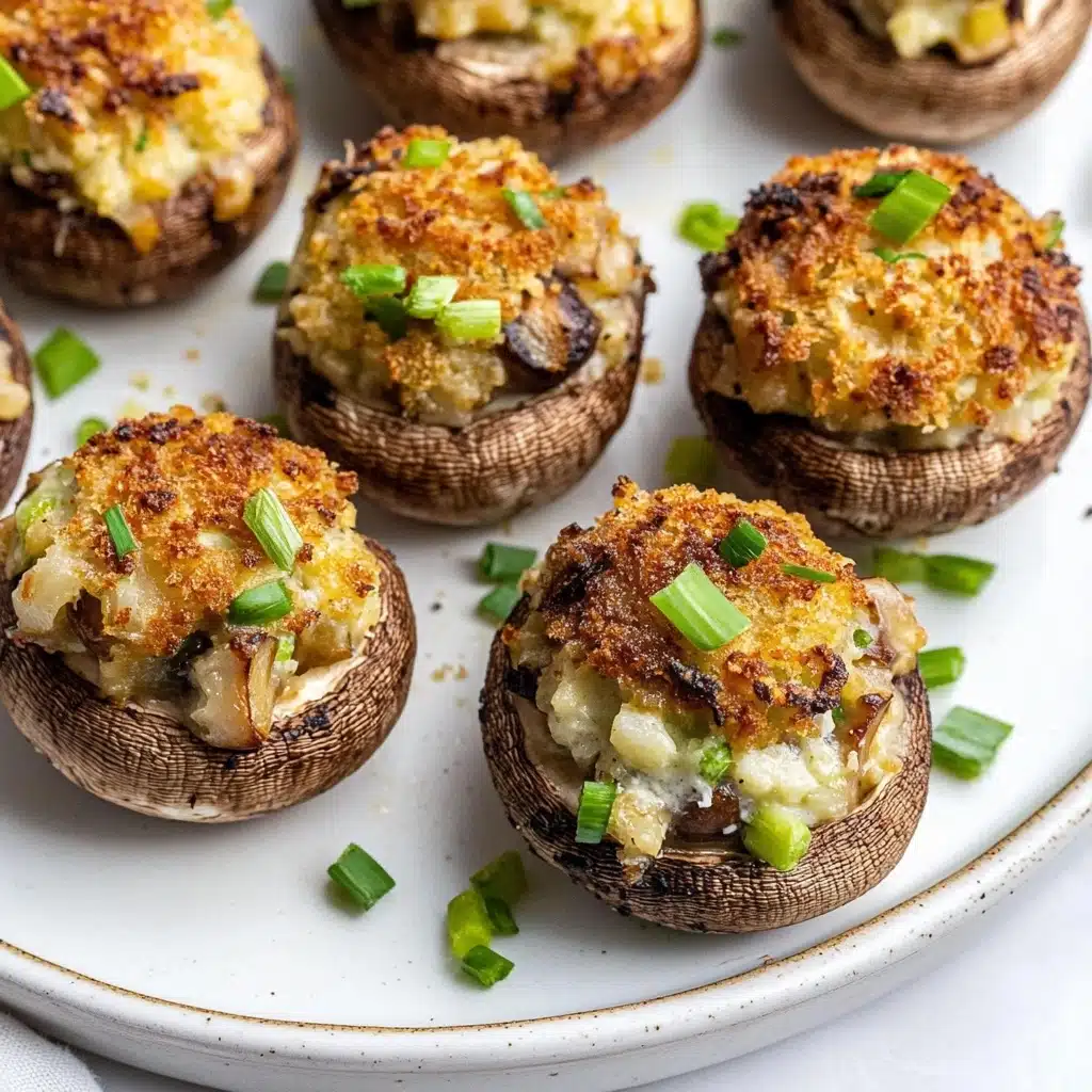 Scallion Jalapeño Popper Stuffed Mushrooms Recipe - Recipe Image