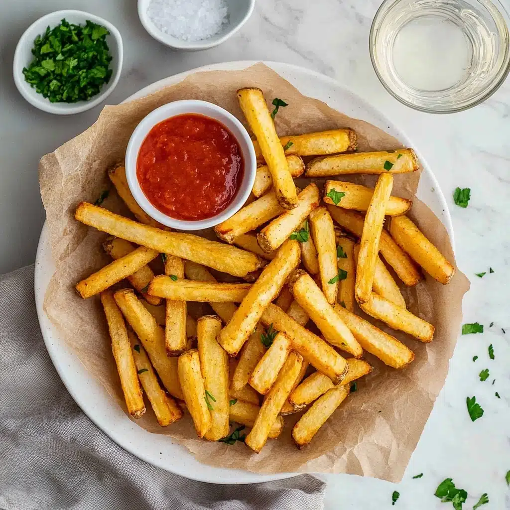Crispy Polenta Fries with Marinara Dipping Sauce Recipe - Recipe Image