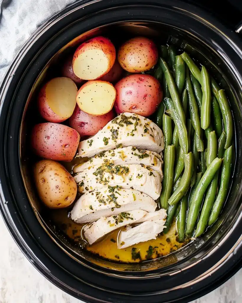 Crockpot Chicken, Potatoes and Green Beans Recipe