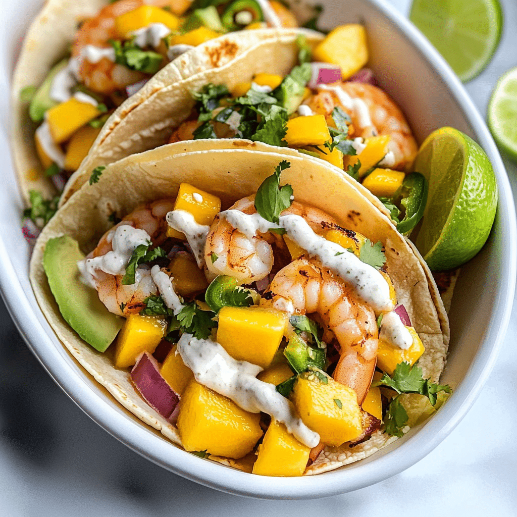 Shrimp Tacos with Mango Salsa Recipe - Recipe Image