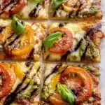 Pesto Caprese Puff Pastry Pizza Recipe