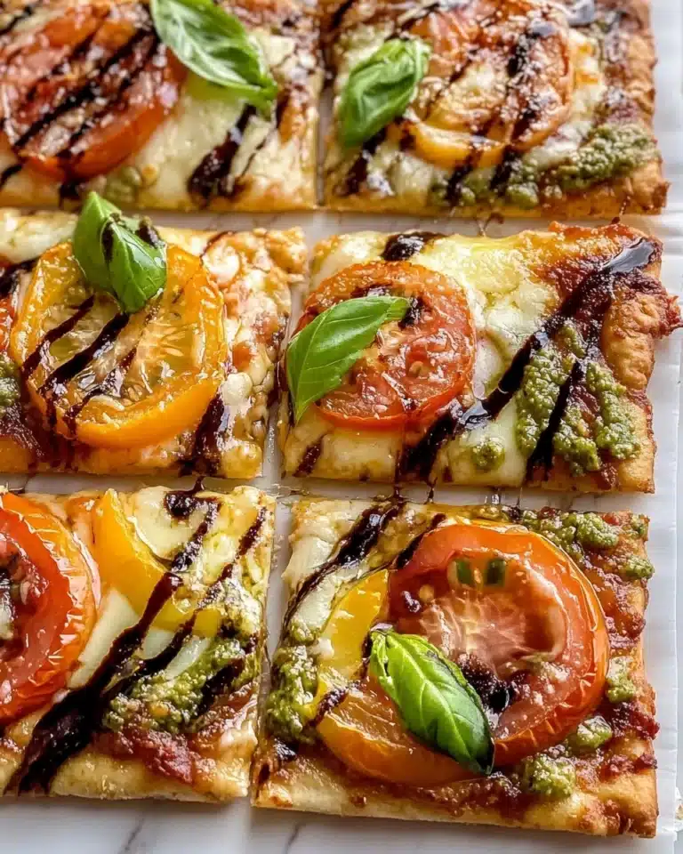 Pesto Caprese Puff Pastry Pizza Recipe