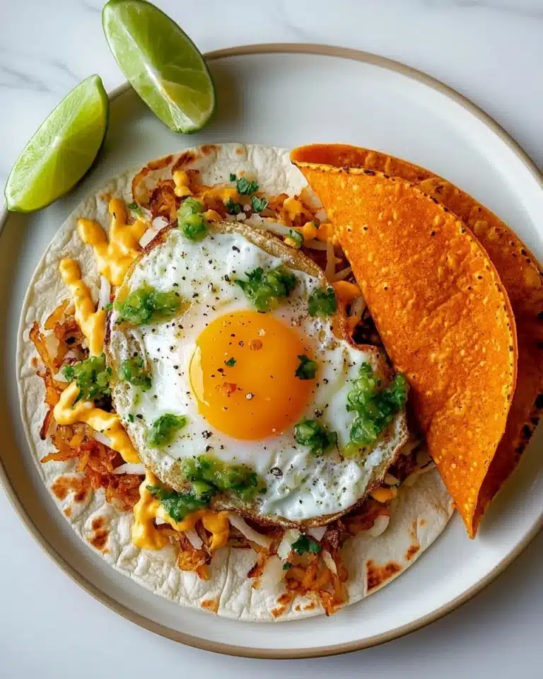 Crispy Potato, Egg & Cheese Taco Recipe