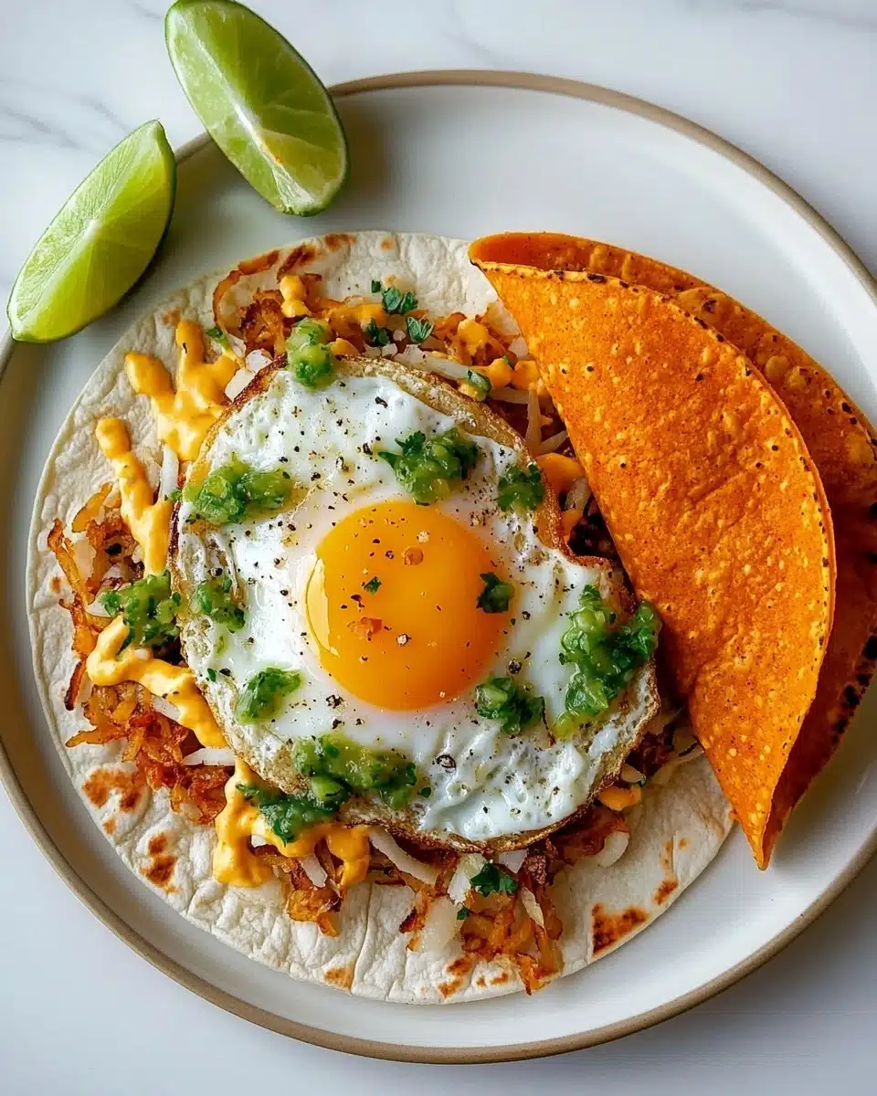 Crispy Potato, Egg & Cheese Taco Recipe