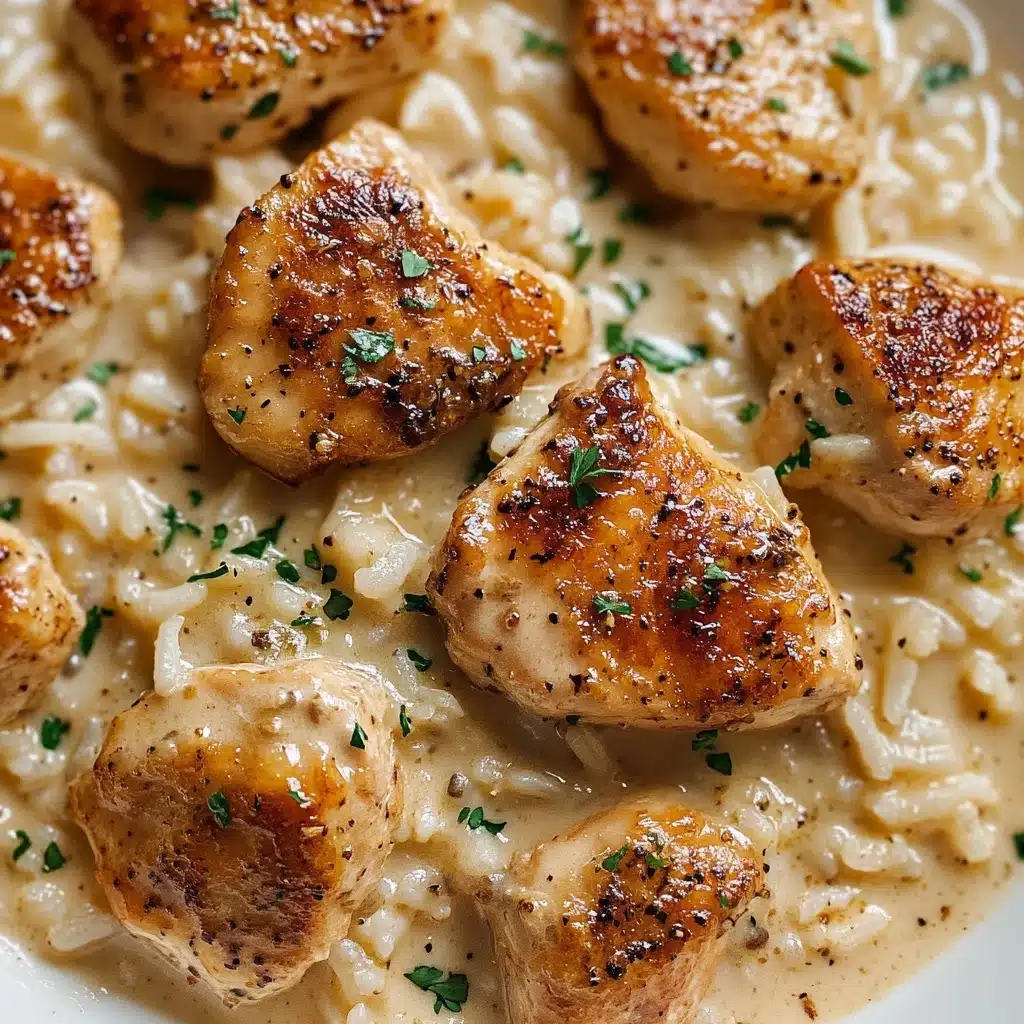 One-Pan Creamy Parmesan Chicken & Rice Recipe - Recipe Image