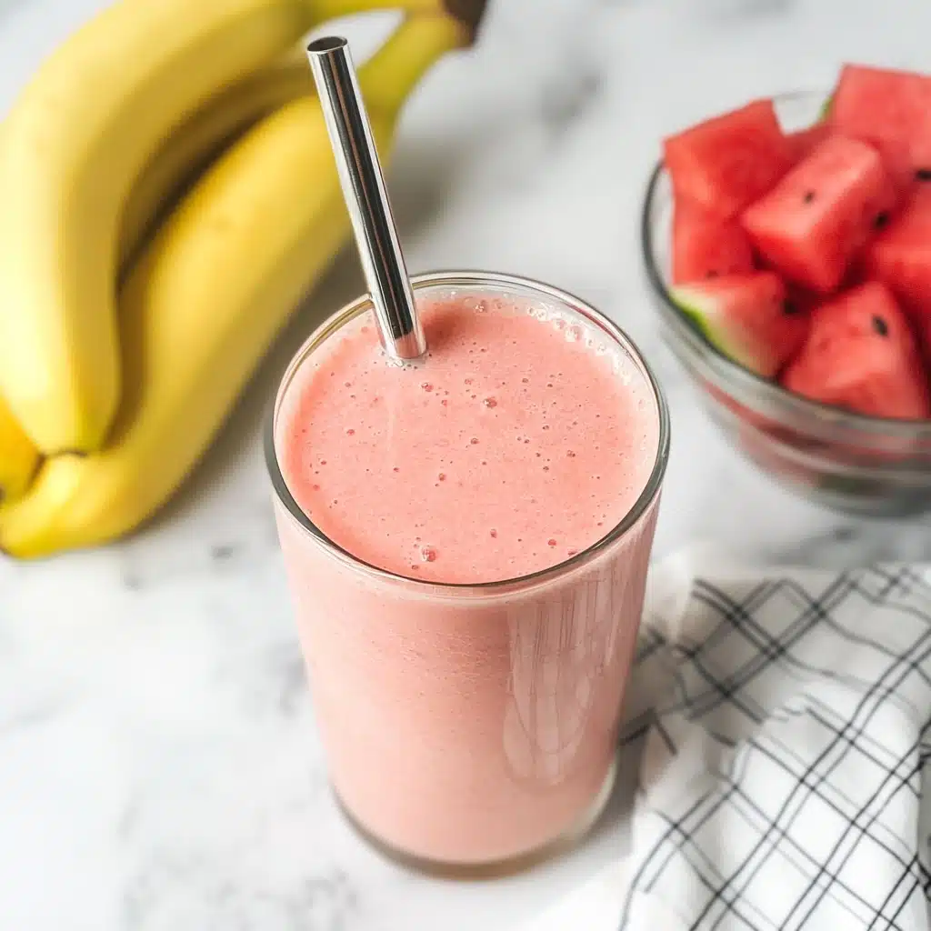 Healthy Watermelon Banana Smoothie Recipe - Recipe Image