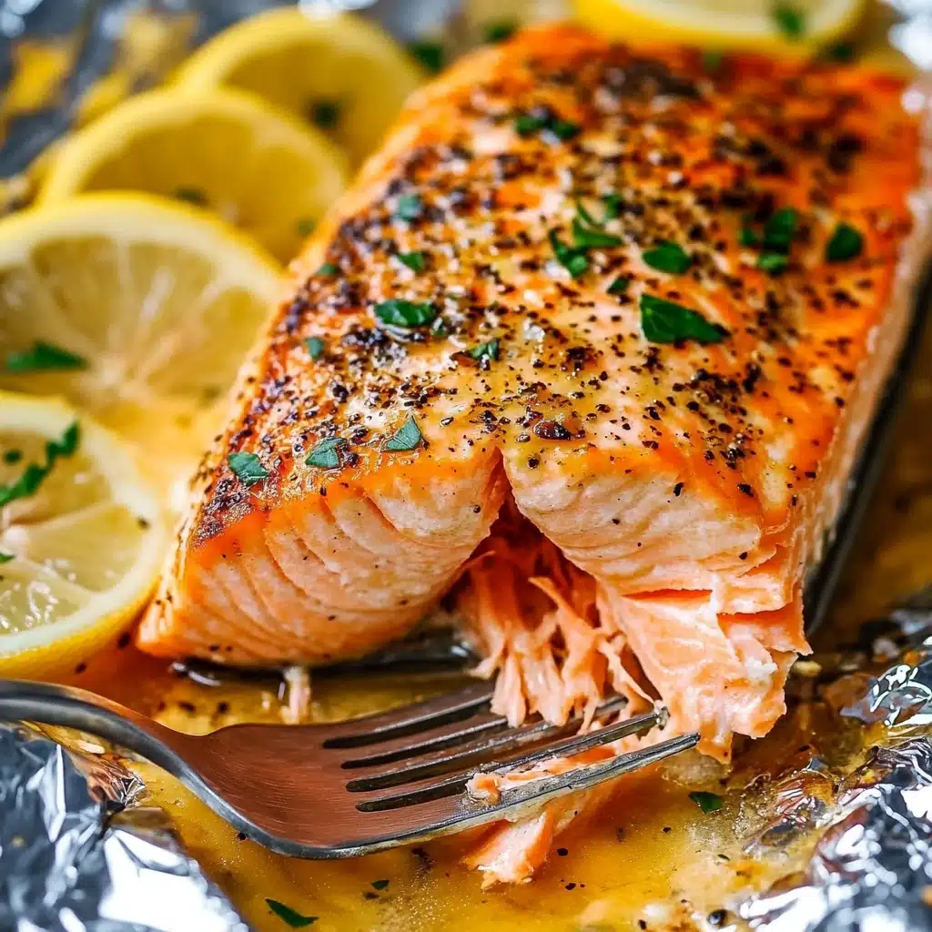 Sheet Pan Lemon Garlic Butter Salmon Recipe - Recipe Image