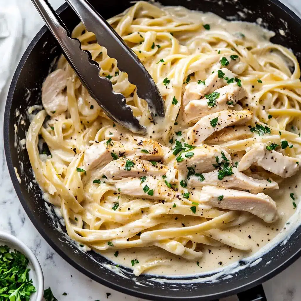 One Pot Chicken Alfredo Pasta Recipe - Recipe Image