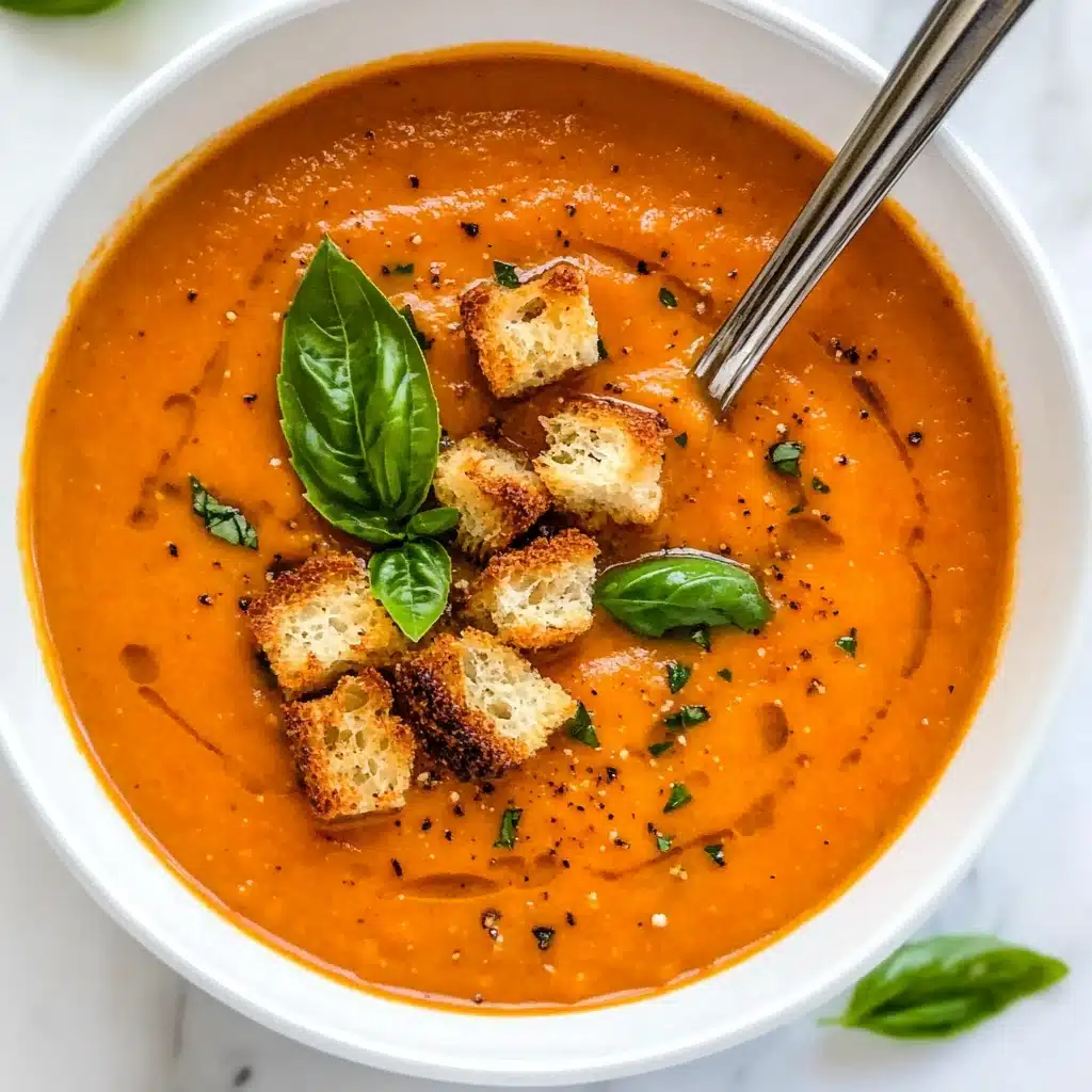 Creamy Tomato Basil Soup Recipe - Recipe Image