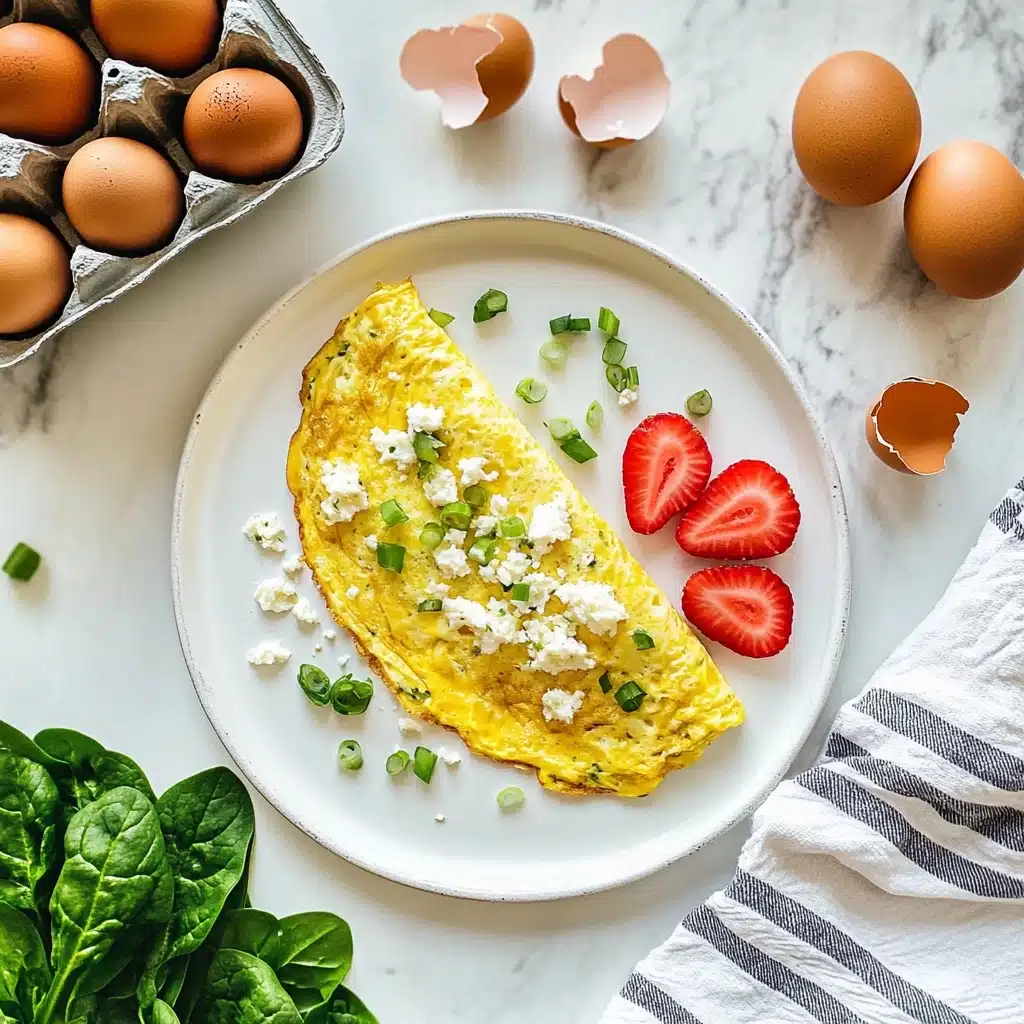 Spinach Feta Omelette Recipe - Recipe Image