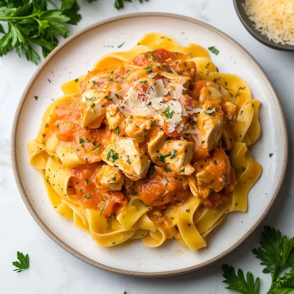 Slow Cooker Creamy Tomato Basil Chicken Recipe - Recipe Image
