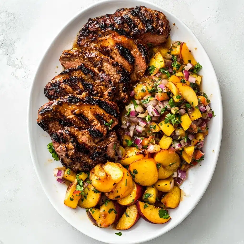 Grilled Jalapeño Peach Chicken Recipe - Recipe Image