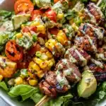 BBQ Chicken Skewer Salad Recipe