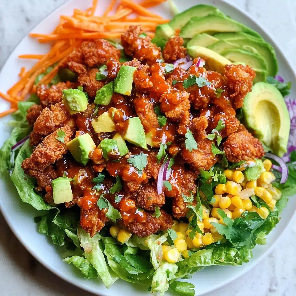 Crispy Hot Honey Chicken Salad with Yogurt Dressing Recipe - Recipe Image