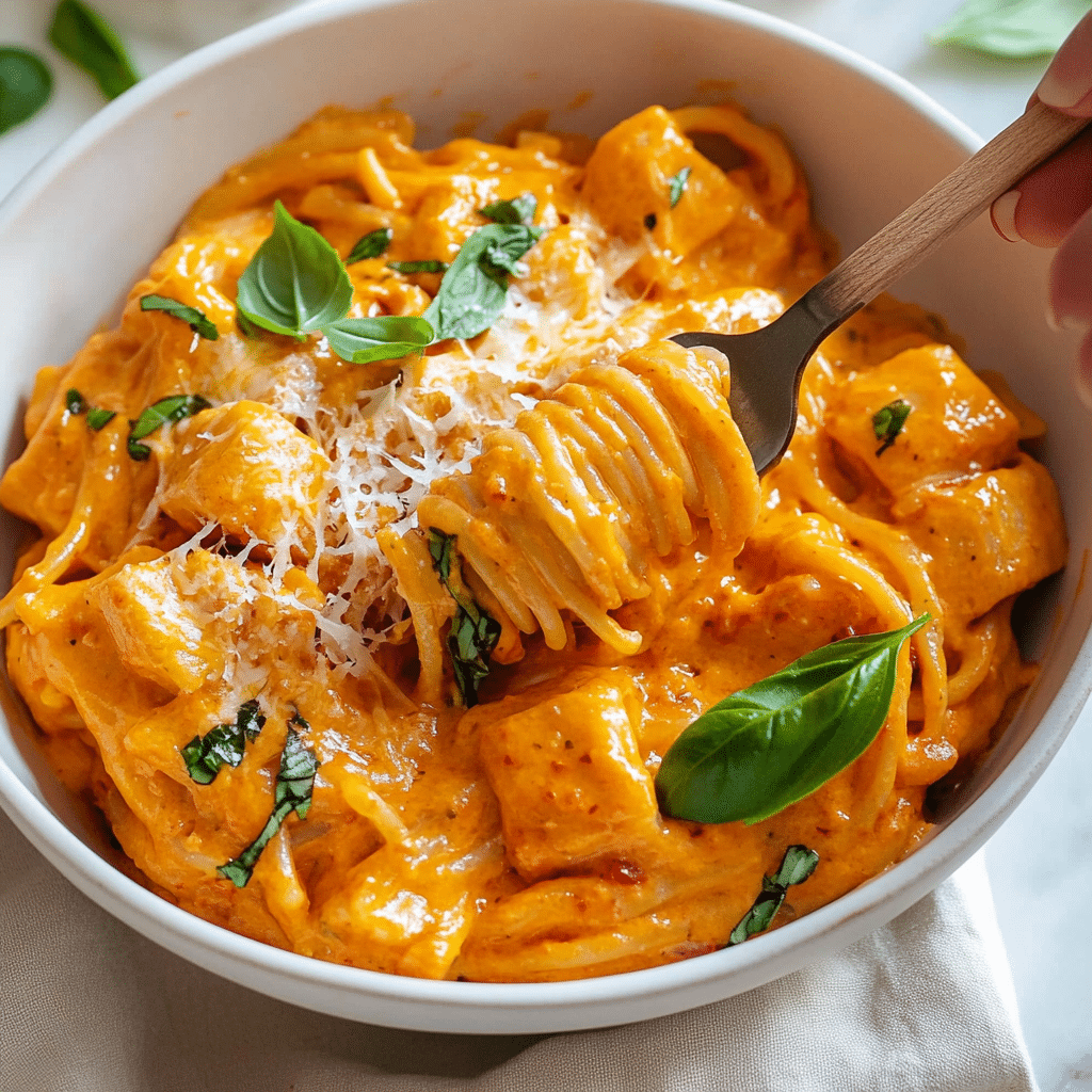 Roasted Red Pepper Creamy Pasta Sauce Recipe - Recipe Image
