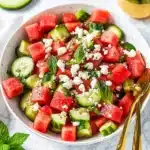 Watermelon Salad Recipe with Feta and Cucumber Recipe