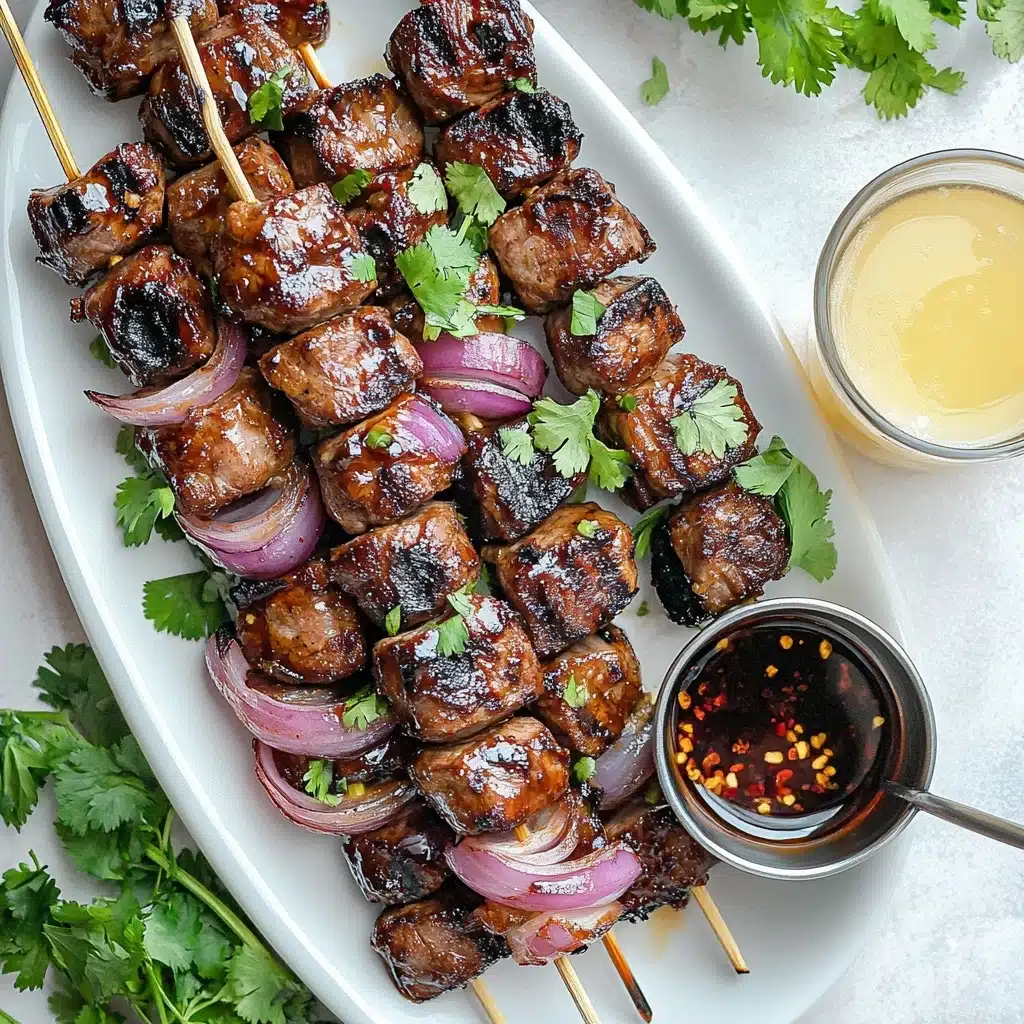 Sesame Ginger Steak Skewers Recipe - Recipe Image
