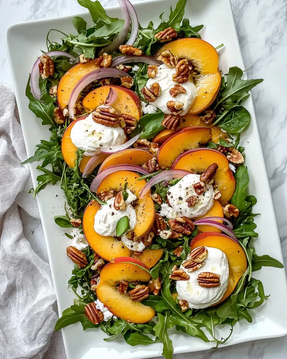 Summer Peach Salad with Burrata Recipe