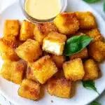 Fried Halloumi Bites with Honey Chili Sauce Recipe