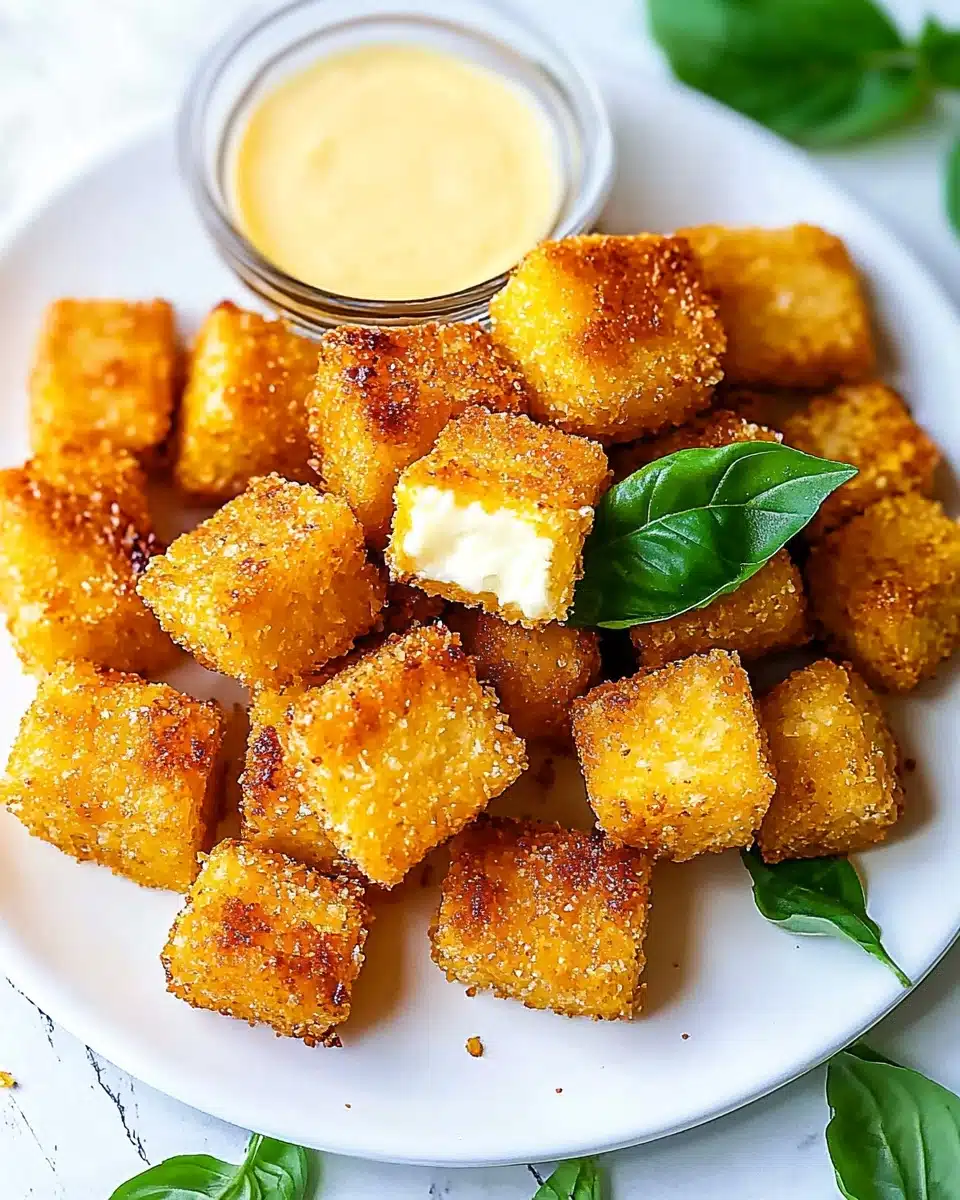 Fried Halloumi Bites with Honey Chili Sauce Recipe
