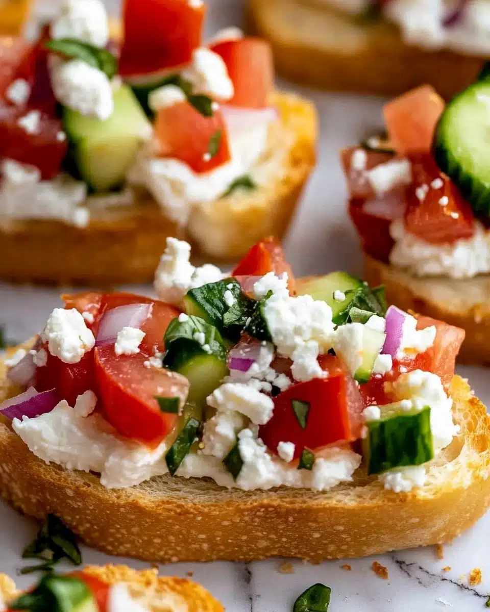 20-Minute Greek Bruschetta with Whipped Feta Recipe - Recipe Image