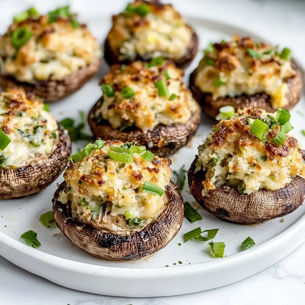 Scallion Jalapeño Popper Stuffed Mushrooms Recipe - Recipe Image