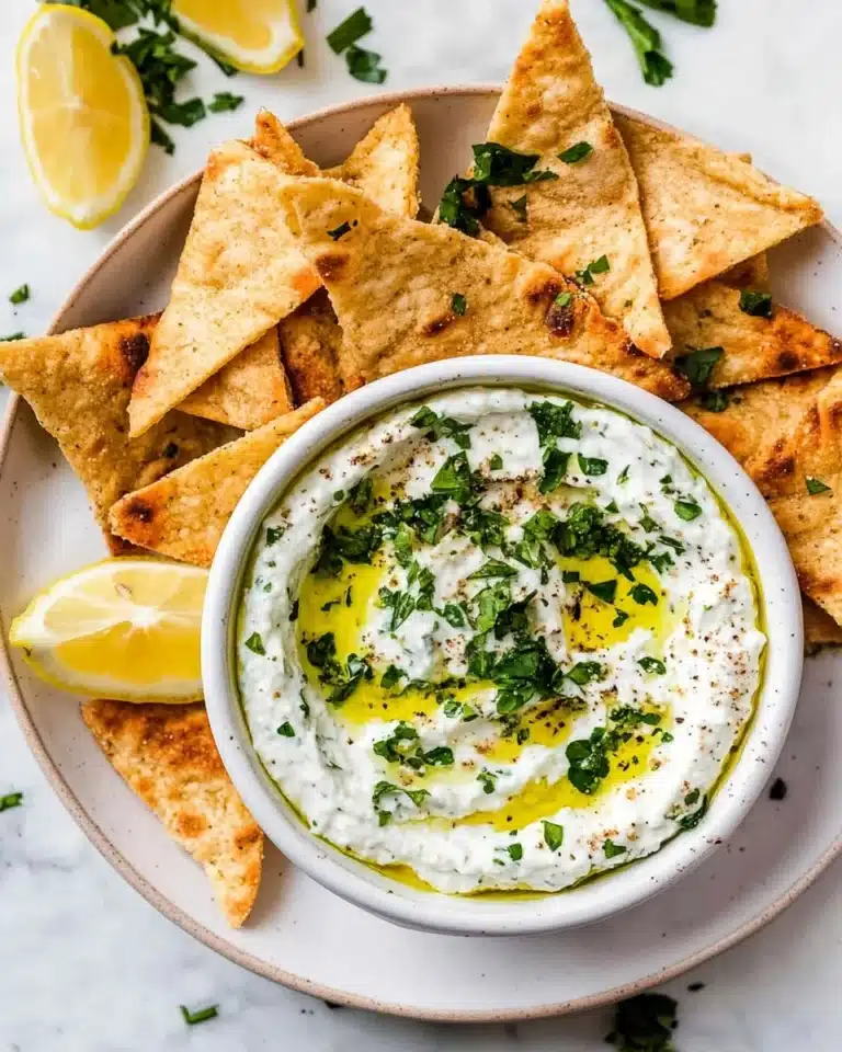 Homemade Tzatziki Sauce with Pita Chips Recipe