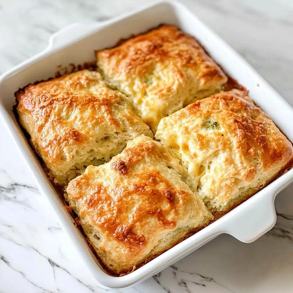 Green Chile Cheddar Butter Swimming Biscuits Recipe - Recipe Image