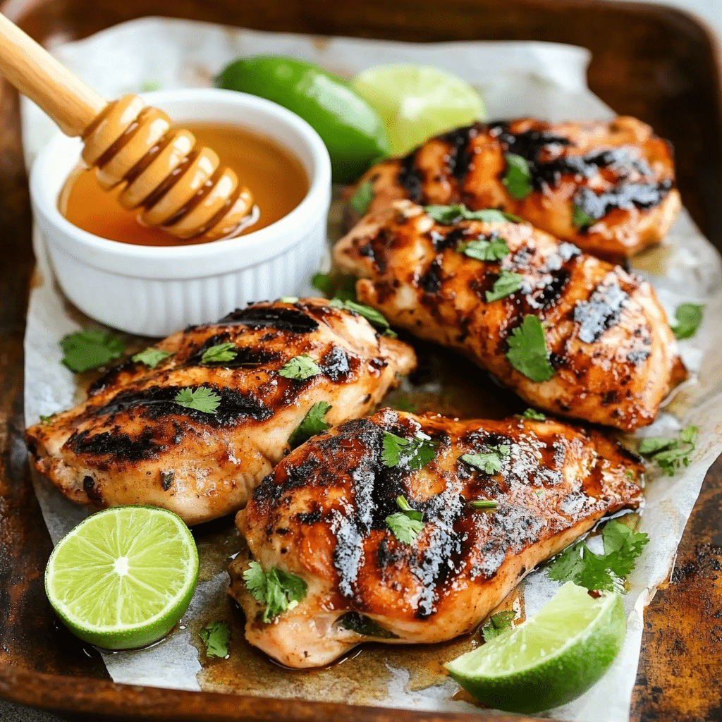 Grilled Chicken Thighs with Jalapeno Honey Lime Marinade Recipe - Recipe Image