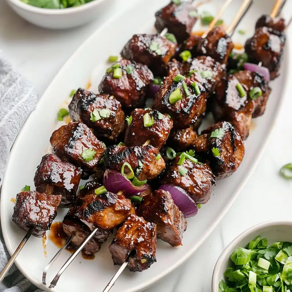 Sesame Ginger Steak Skewers Recipe - Recipe Image