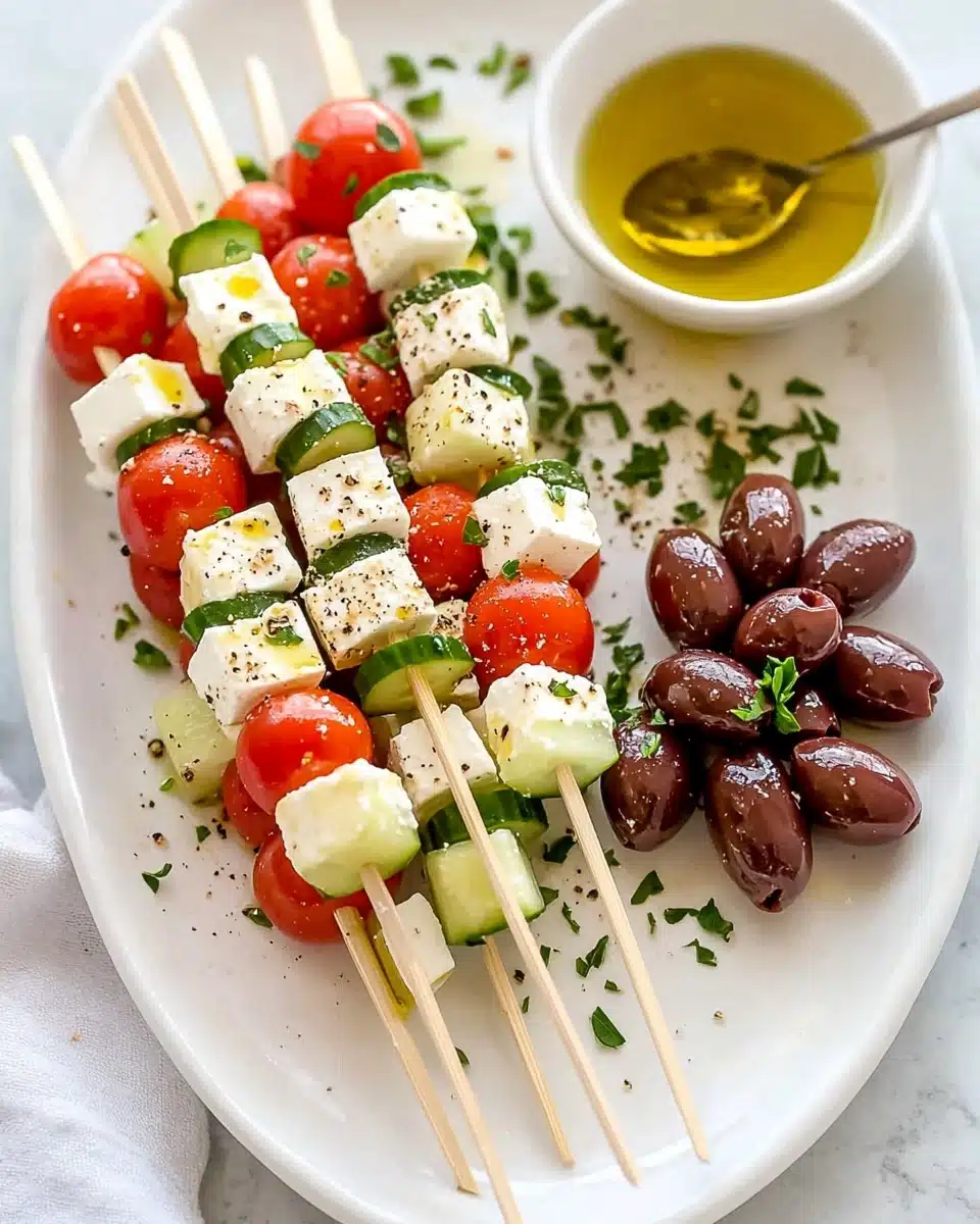Greek Salad Skewers Recipe