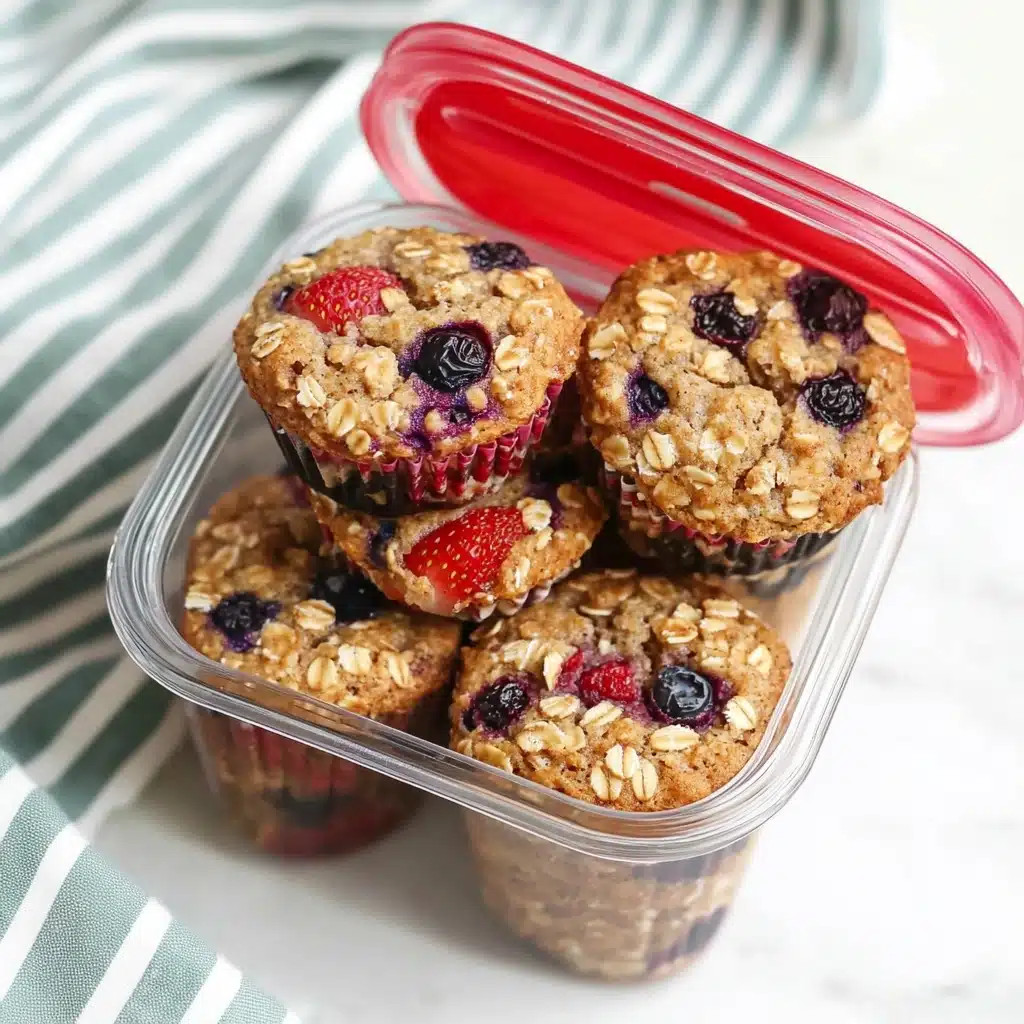 Mixed Berry Baked Oatmeal Cups Recipe - Recipe Image