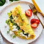 Spinach Feta Omelette Recipe