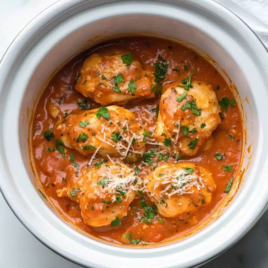 Slow Cooker Creamy Tomato Basil Chicken Recipe