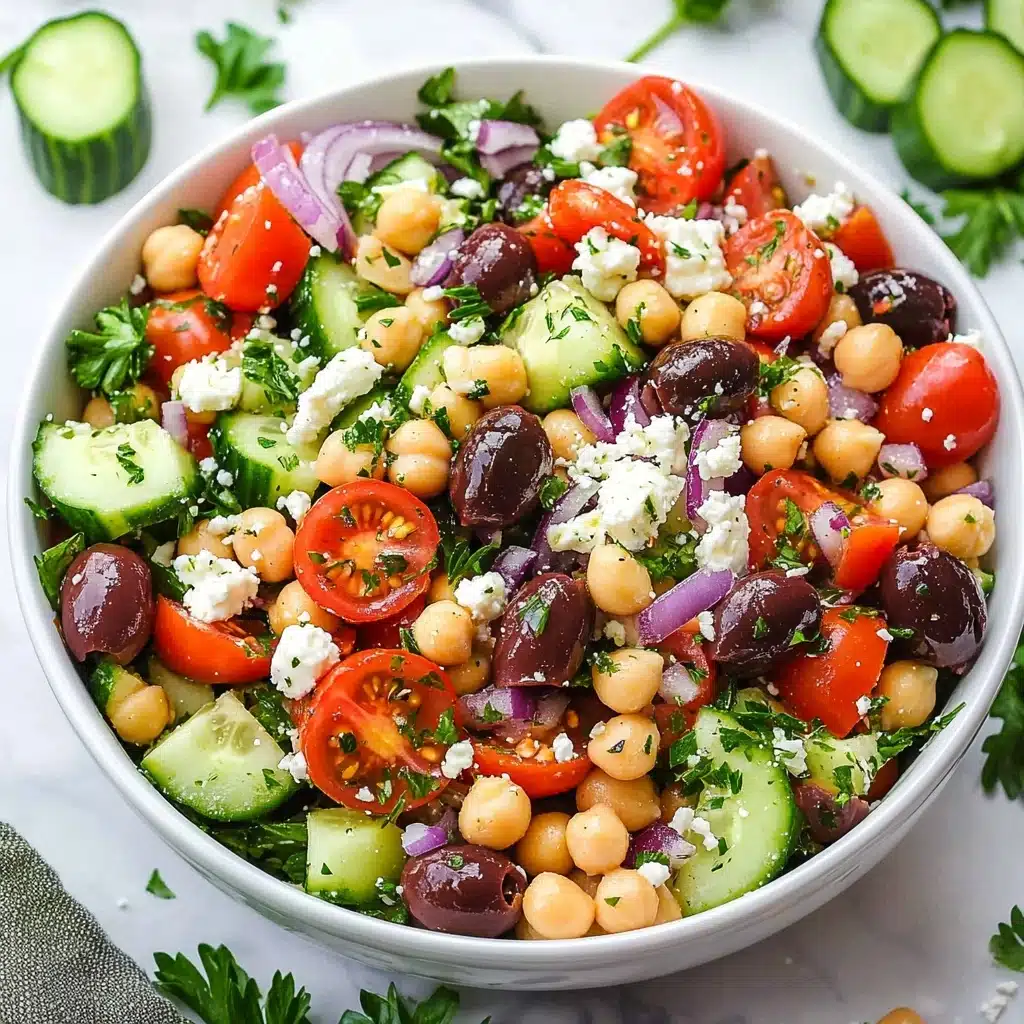 The Best Greek Chickpea Salad Recipe - Recipe Image