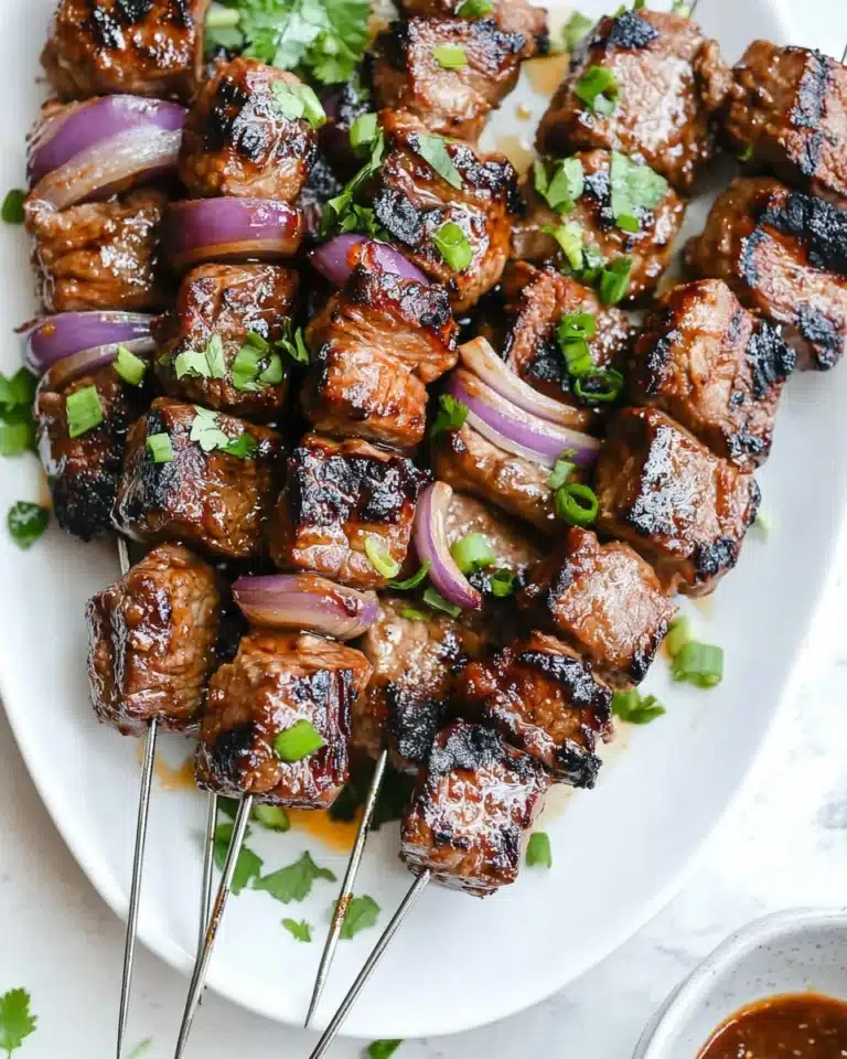 Sesame Ginger Steak Skewers Recipe