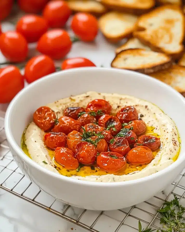 Whipped Feta Dip with Honey and Blistered Tomatoes Recipe