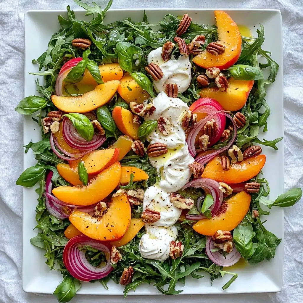 Summer Peach Salad with Burrata Recipe - Recipe Image