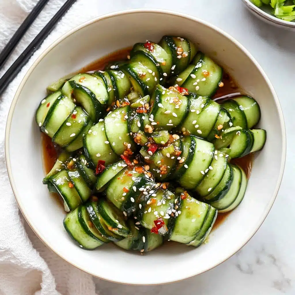 Easy & Quick Spicy Asian Cucumber Salad Recipe - Recipe Image