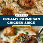 One-Pan Creamy Parmesan Chicken & Rice Recipe