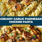 Garlic Butter Chicken Bites with Creamy Parmesan Pasta Recipe