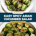 Easy & Quick Spicy Asian Cucumber Salad Recipe
