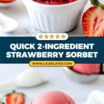 2-Ingredient Strawberry Sorbet Recipe