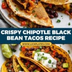 Crispy Chipotle Black Bean Tacos Recipe
