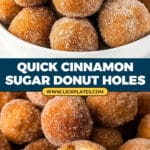 Cinnamon Sugar Donut Holes Recipe