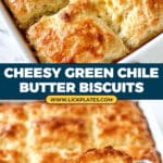 Green Chile Cheddar Butter Swimming Biscuits Recipe