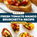 Tomato Mango Bruschetta Recipe