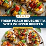 Peach Bruschetta with Whipped Ricotta Recipe