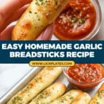 Garlic Parmesan Homemade Breadsticks Recipe